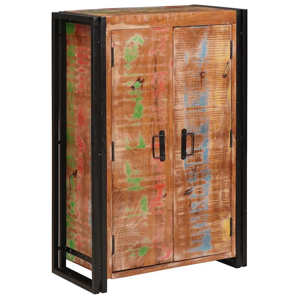 Highboard με Πόρτες Καφέ Στερεό Ανακυκλωμένο Ξύλο και Μέταλλο - Pakobazaar