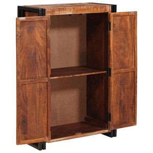 Highboard με Πόρτες Καφέ Στερεό Ανακυκλωμένο Ξύλο και Μέταλλο