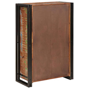 Highboard με Πόρτες Καφέ Στερεό Ανακυκλωμένο Ξύλο και Μέταλλο