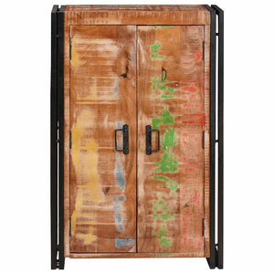 Highboard με Πόρτες Καφέ Στερεό Ανακυκλωμένο Ξύλο και Μέταλλο