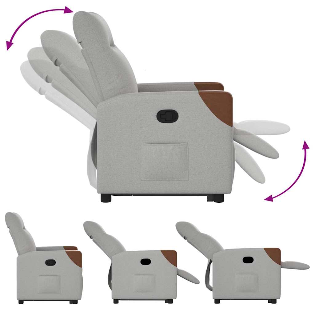 Μόνιμη καρέκλα ανάκλισης Ύφασμα Γκρι σύννεφο - Pakobazaar