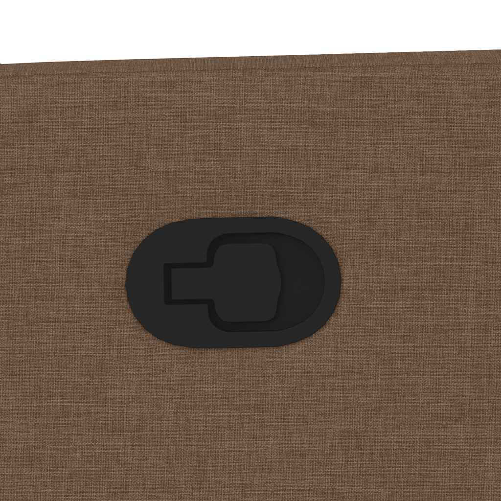 Πολυθρόνα Μασάζ Ανακλινόμενη με Ανύψωση Καφέ Υφασμάτινη - Pakobazaar