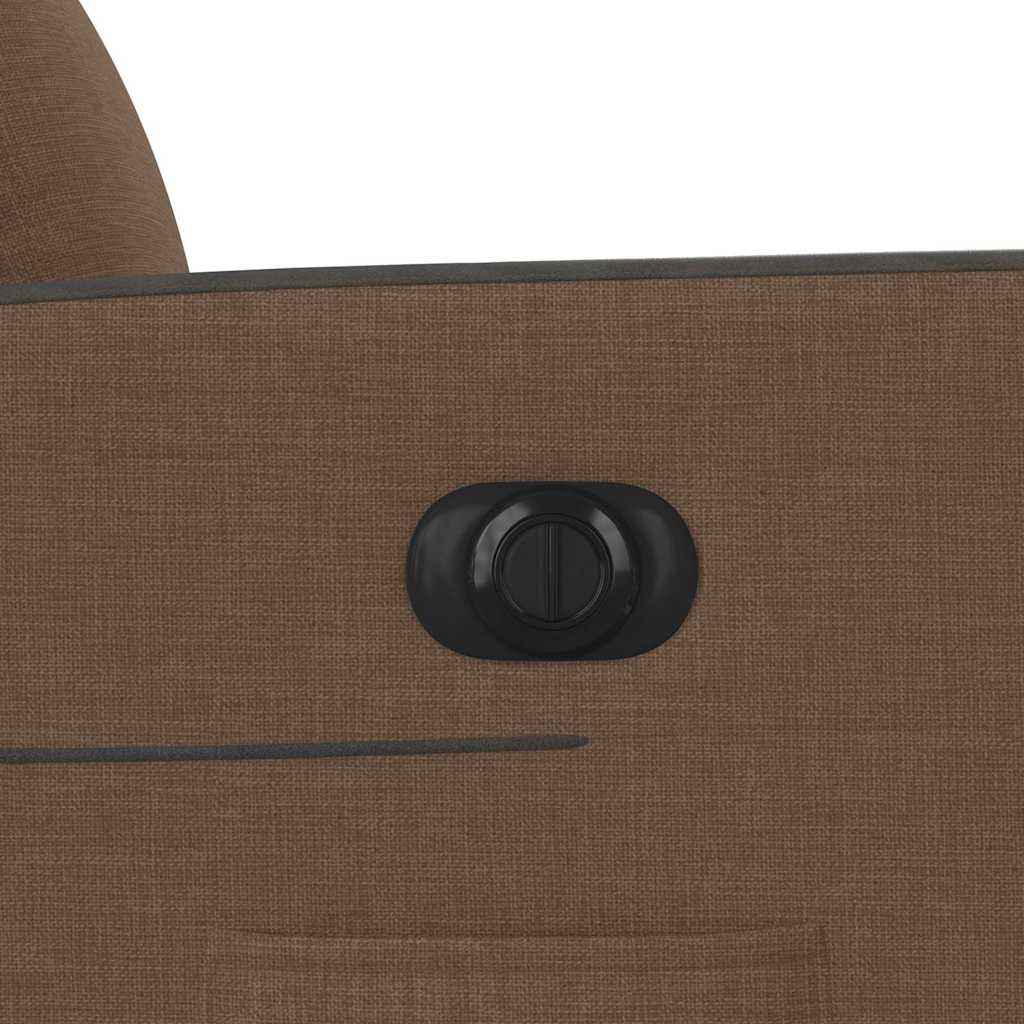 Πολυθρόνα Ανακλινόμενη Ηλεκτρική Καφέ Υφασμάτινη