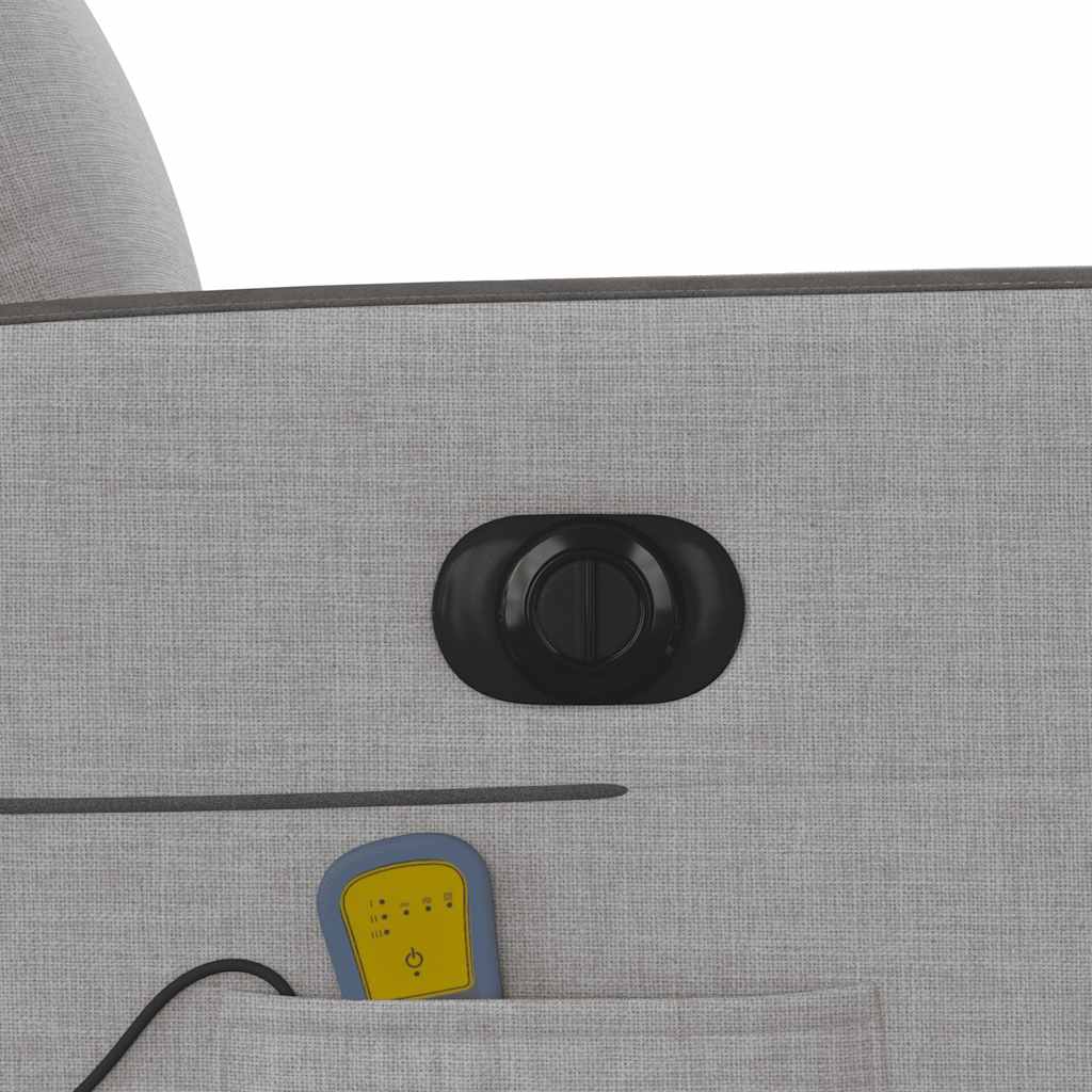 Ηλεκτρική καρέκλα ανάκλισης μασάζ Ύφασμα Γκρι σύννεφο