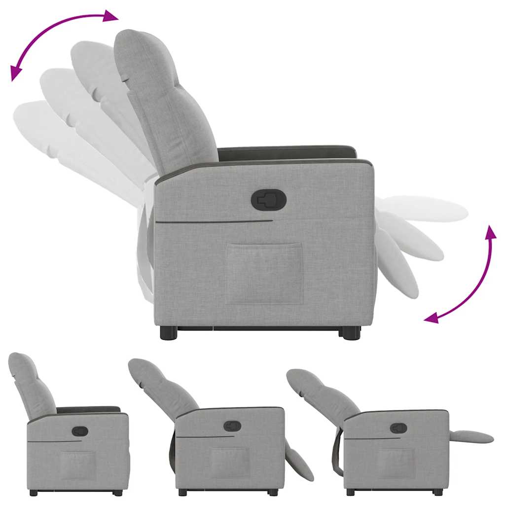 Μόνιμη καρέκλα ανάκλισης Ύφασμα Γκρι σύννεφο - Pakobazaar