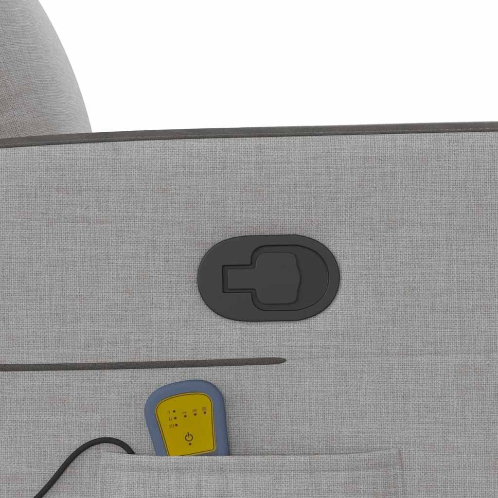 Μόνιμη πολυθρόνα μασάζ καρέκλα ανάκλισης σύννεφο γκρι ύφασμα - Pakobazaar