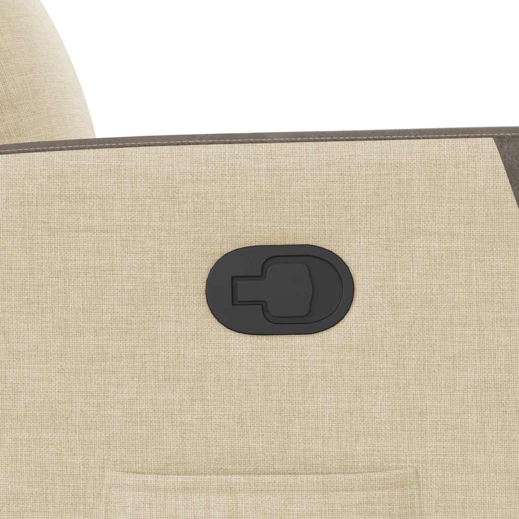 Πολυθρόνα Ανακλινόμενη με Ανύψωση Κρεμ Υφασμάτινη - Pakobazaar