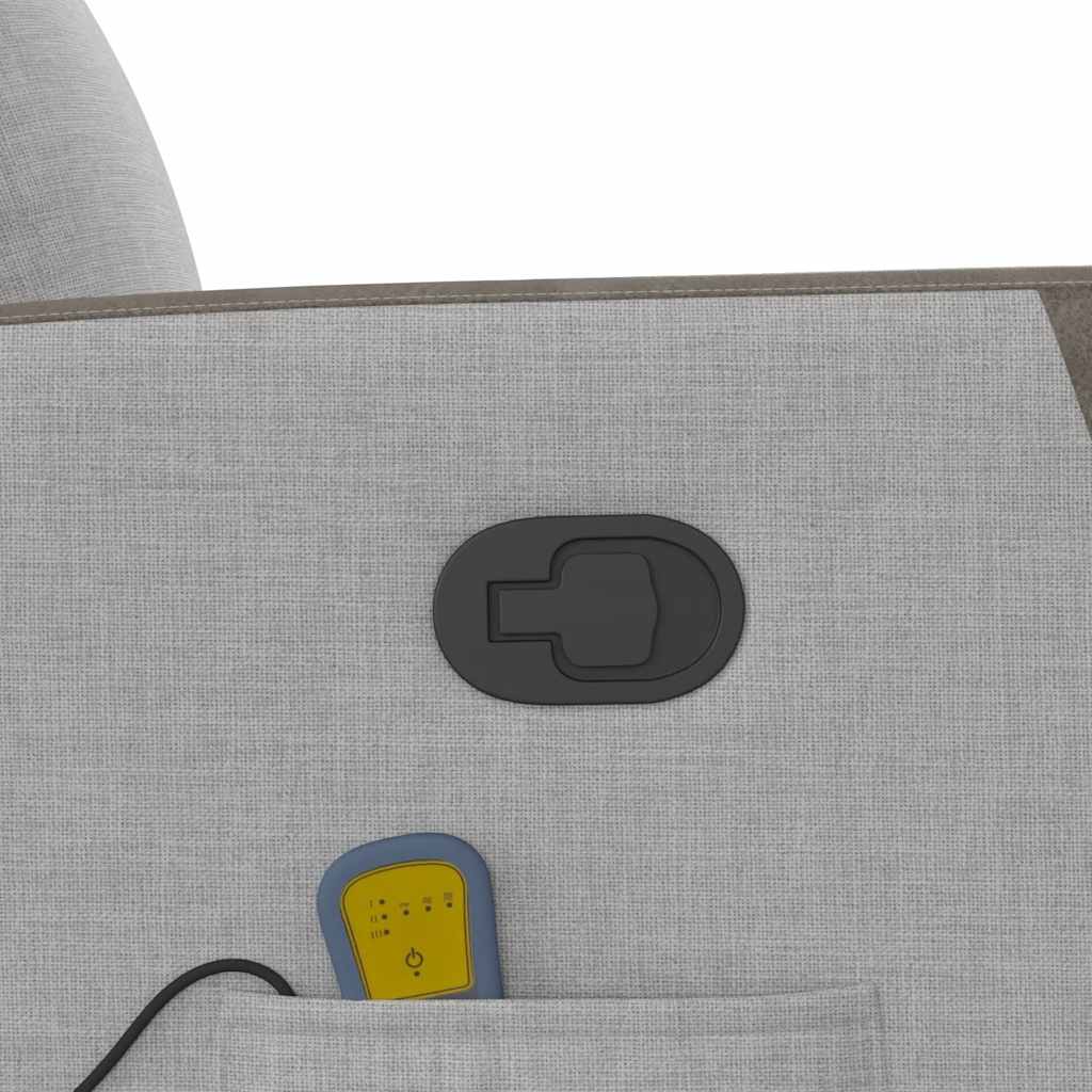 Μόνιμη πολυθρόνα μασάζ καρέκλα ανάκλισης σύννεφο γκρι ύφασμα - Pakobazaar