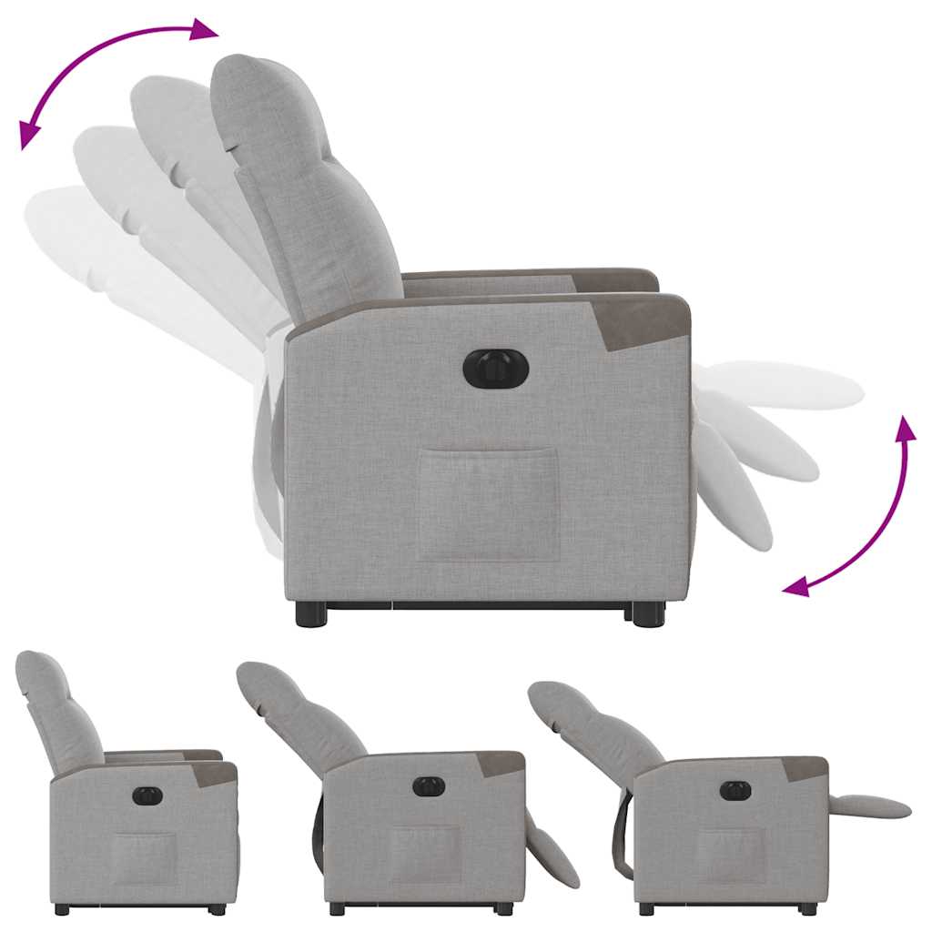 Ηλεκτρική καρέκλα ανάκλισης Ύφασμα Γκρι σύννεφο - Pakobazaar