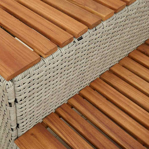 Βήμα υδρομασάζ Αν. Γκρι 50x50x50,5εκ. Συνθετικό Ρατάν/Ακακίας