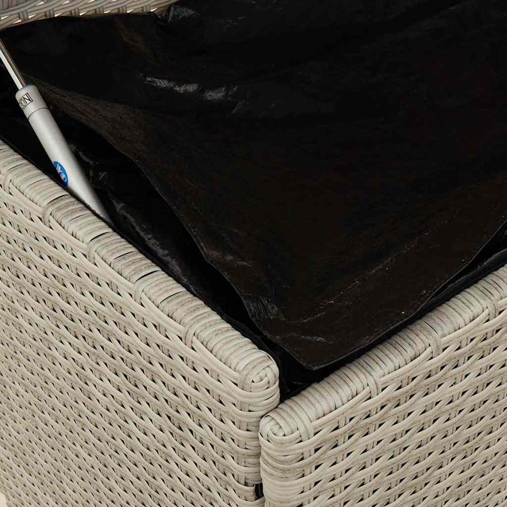 Κουτί Αποθήκευσης Κήπου με Ρόδες 110x55x73 εκ. Συνθετικό Ρατάν