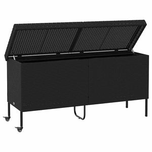 Κουτί Αποθήκευσης Κήπου με Ρόδες 160x55x75 εκ. Συνθετικό Ρατάν