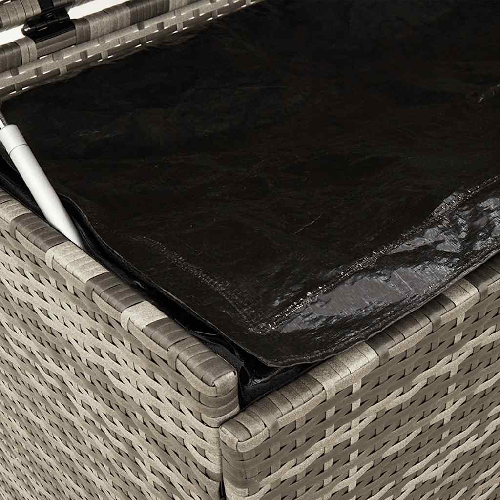 Κουτί Αποθήκευσης Κήπου με Ρόδες 160x55x75 εκ. Συνθετικό Ρατάν