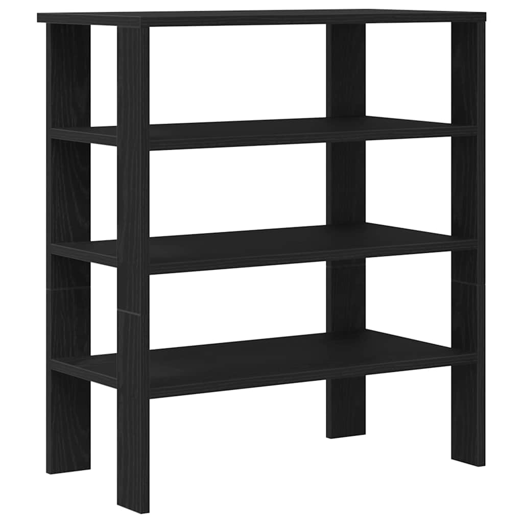 Ράφι παπουτσιών  Μαύρο 61x32x70 cm Κατασκευασμένο ξύλο