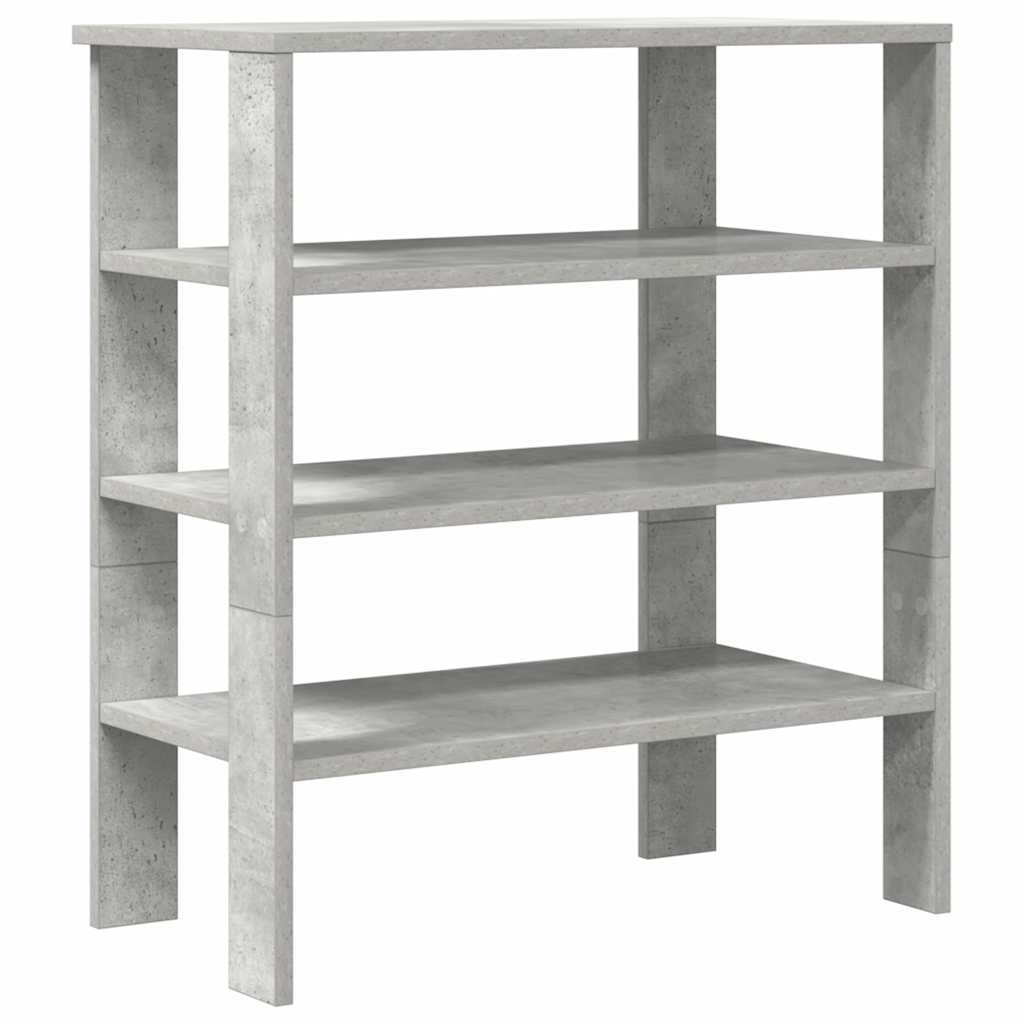 Ράφι παπουτσιών  Γκρι μπετόν 61x32x70 cm Κατασκευασμένο ξύλο