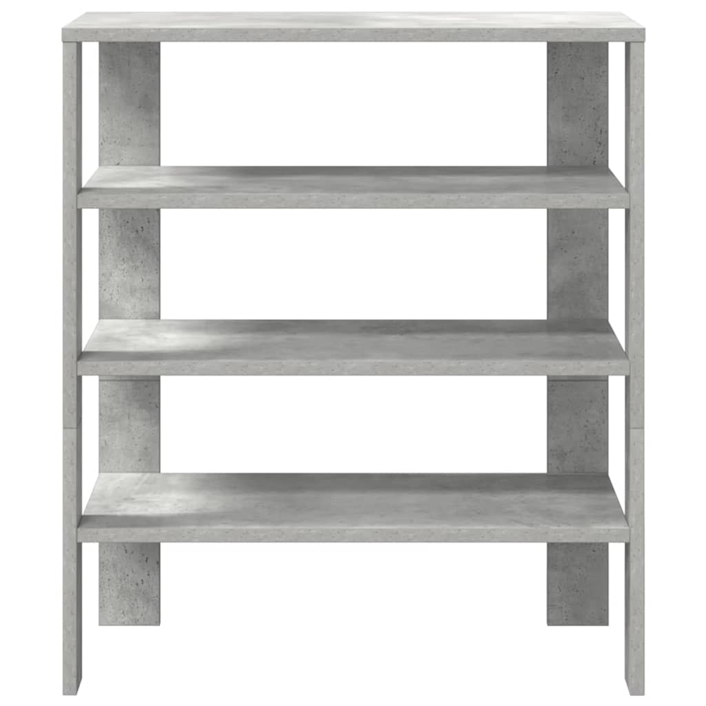 Ράφι παπουτσιών  Γκρι μπετόν 61x32x70 cm Κατασκευασμένο ξύλο