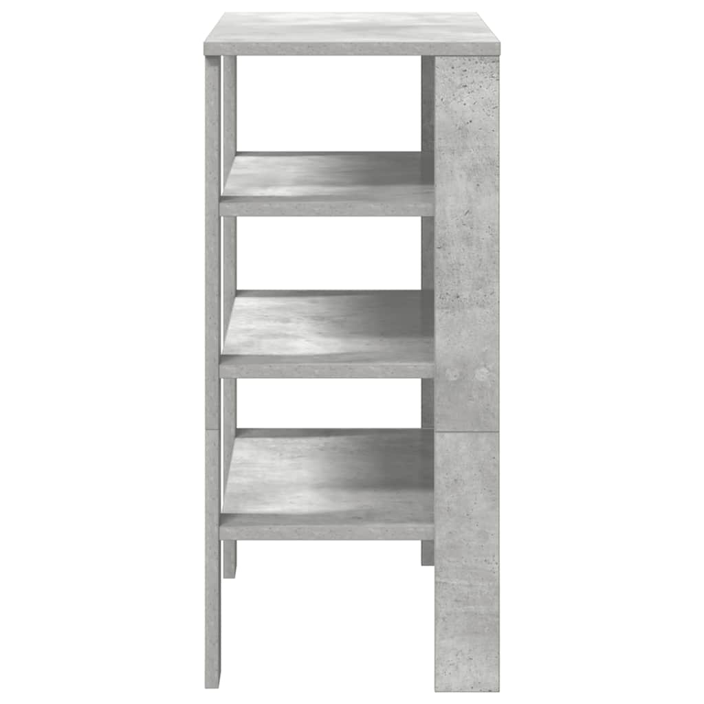 Ράφι παπουτσιών  Γκρι μπετόν 61x32x70 cm Κατασκευασμένο ξύλο