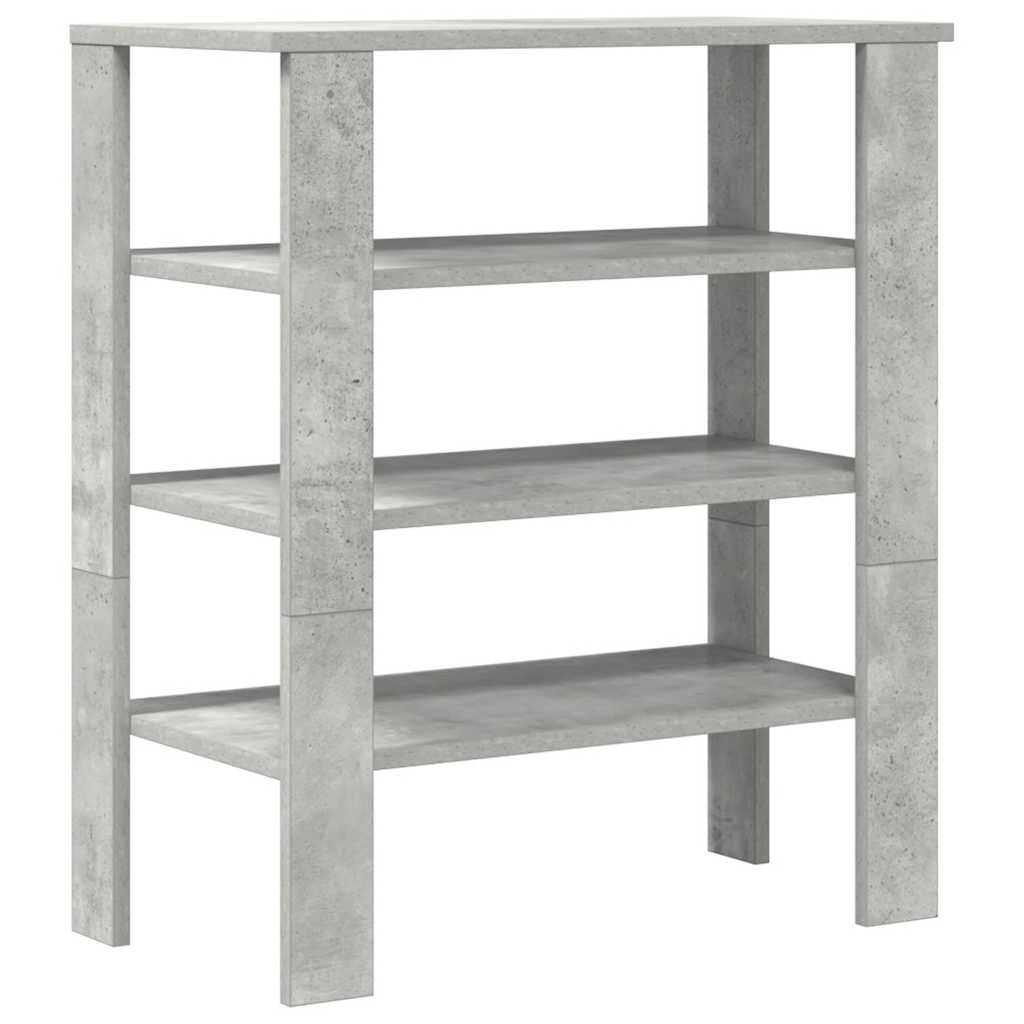 Ράφι παπουτσιών  Γκρι μπετόν 61x32x70 cm Κατασκευασμένο ξύλο