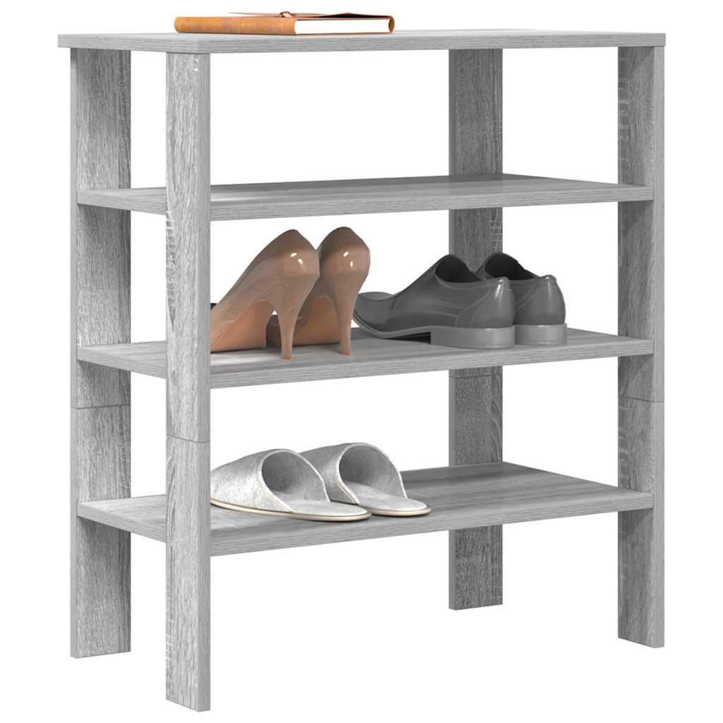 Ράφι παπουτσιών  Γκρι Sonoma 61x32x70 cm Κατασκευασμένο ξύλο