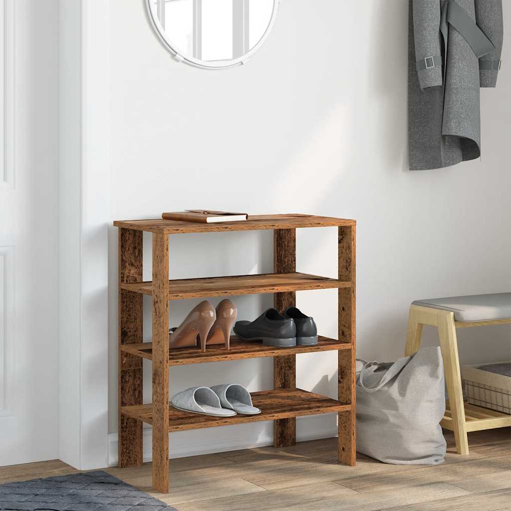 Ράφι παπουτσιών  Παλιό ξύλο 61x32x70 cm Κατασκευασμένο ξύλο - Pakobazaar