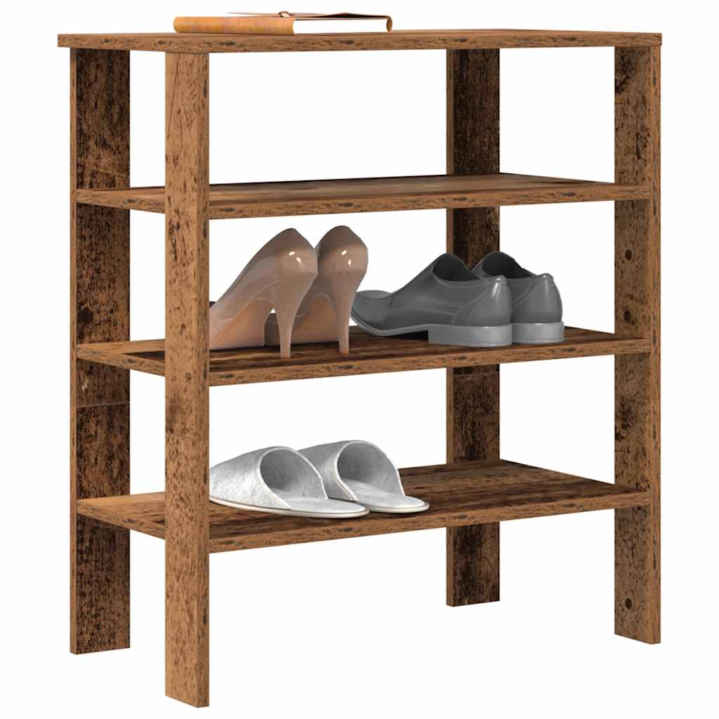 Ράφι παπουτσιών  Παλιό ξύλο 61x32x70 cm Κατασκευασμένο ξύλο - Pakobazaar