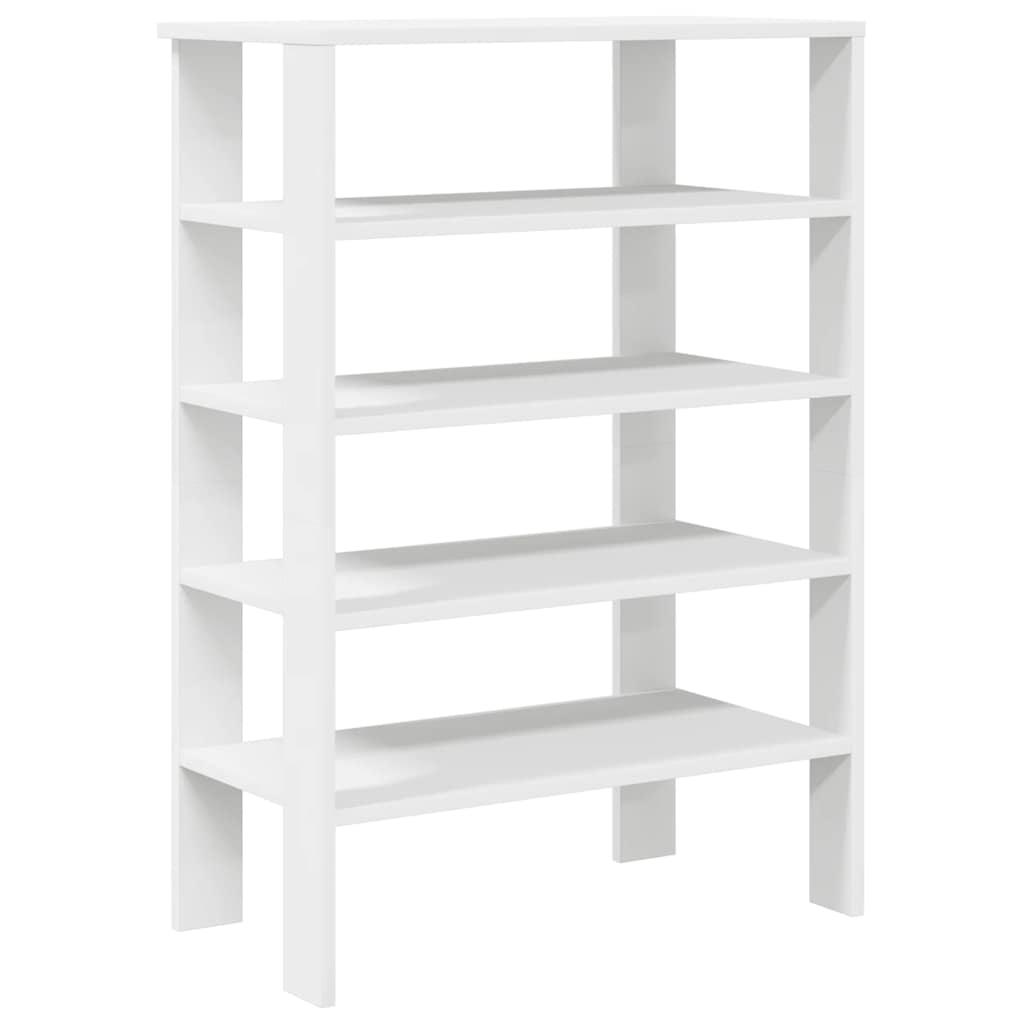 Ράφι παπουτσιών  Λευκό 61x32x87,5 cm Κατασκευασμένο ξύλο - Pakobazaar