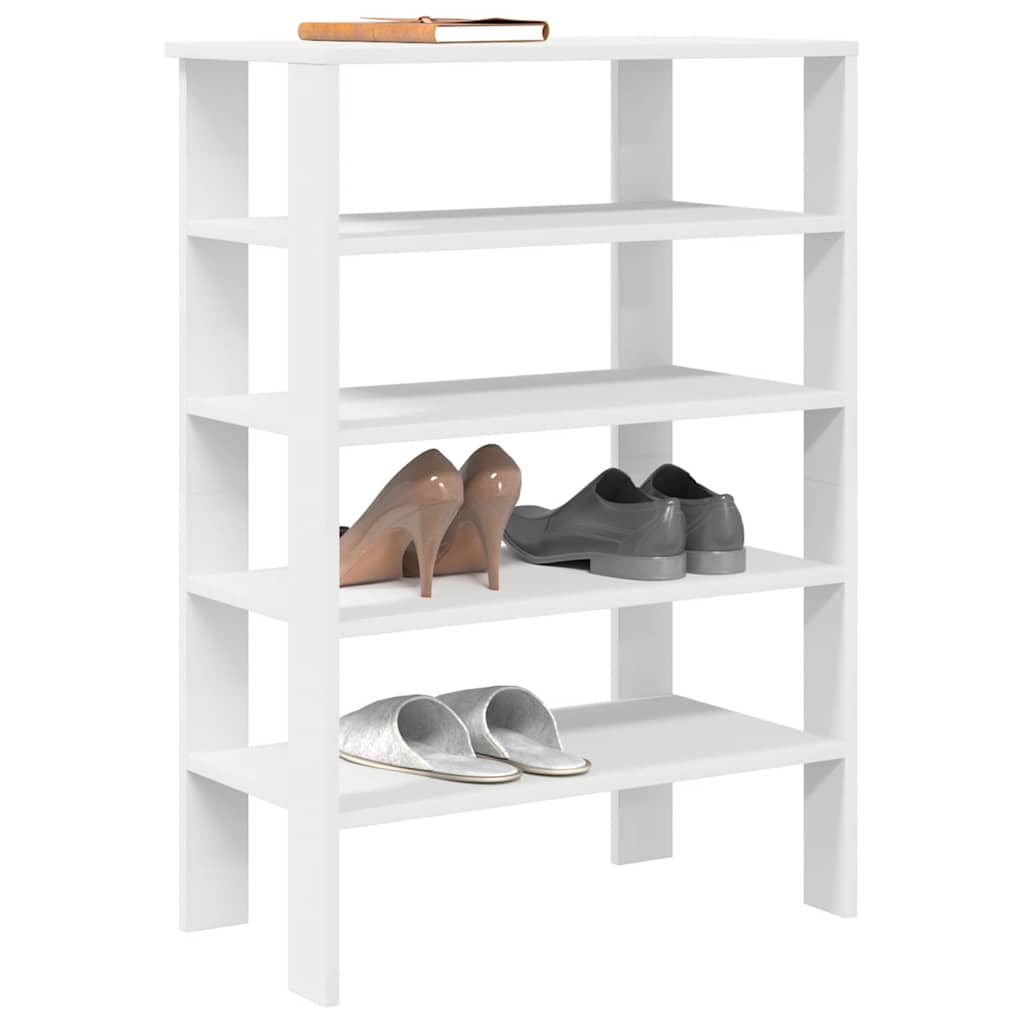 Ράφι παπουτσιών  Λευκό 61x32x87,5 cm Κατασκευασμένο ξύλο - Pakobazaar