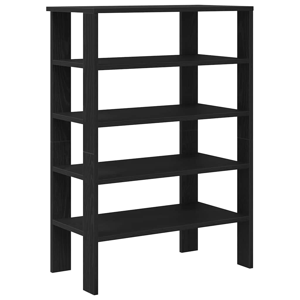 Ράφι παπουτσιών  Μαύρο 61x32x87,5 cm Κατασκευασμένο ξύλο