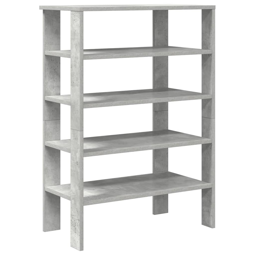 Ράφι παπουτσιών  Γκρι μπετόν 61x32x87,5 cm Κατασκευασμένο ξύλο