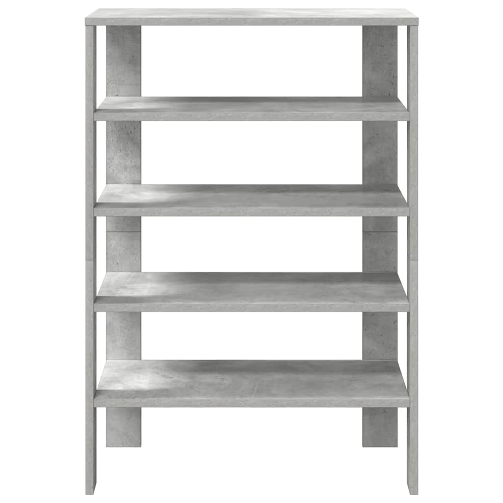 Ράφι παπουτσιών  Γκρι μπετόν 61x32x87,5 cm Κατασκευασμένο ξύλο