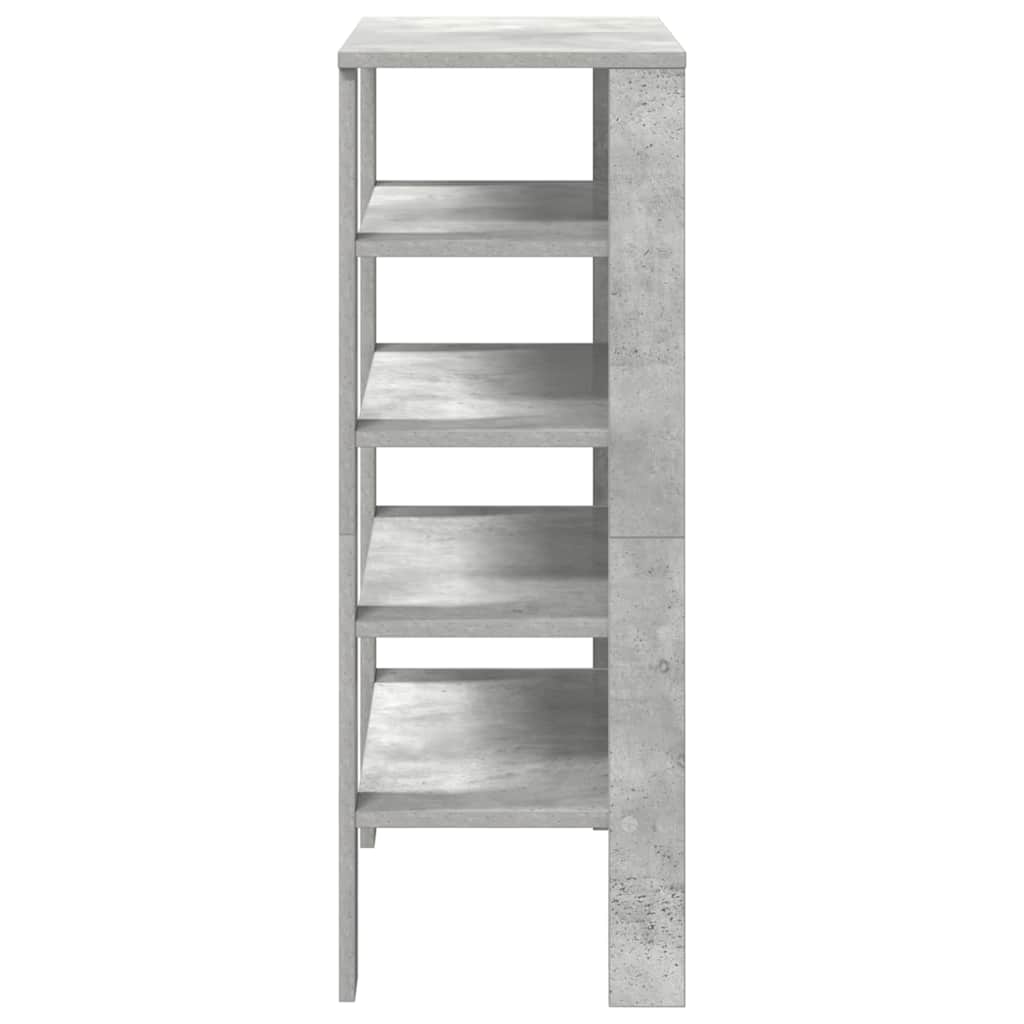 Ράφι παπουτσιών  Γκρι μπετόν 61x32x87,5 cm Κατασκευασμένο ξύλο