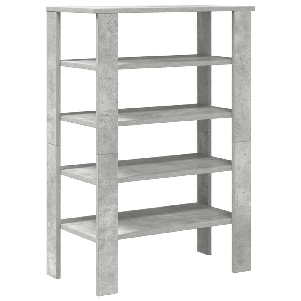 Ράφι παπουτσιών  Γκρι μπετόν 61x32x87,5 cm Κατασκευασμένο ξύλο