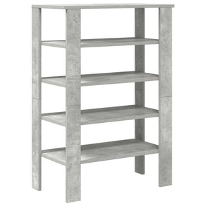 Ράφι παπουτσιών  Γκρι μπετόν 61x32x87,5 cm Κατασκευασμένο ξύλο