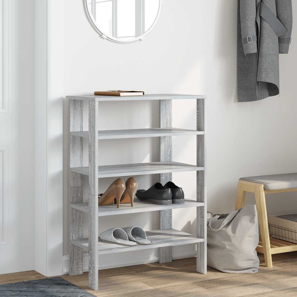 Ράφι παπουτσιών  Γκρι Sonoma 61x32x87,5 cm Κατασκευασμένο ξύλο