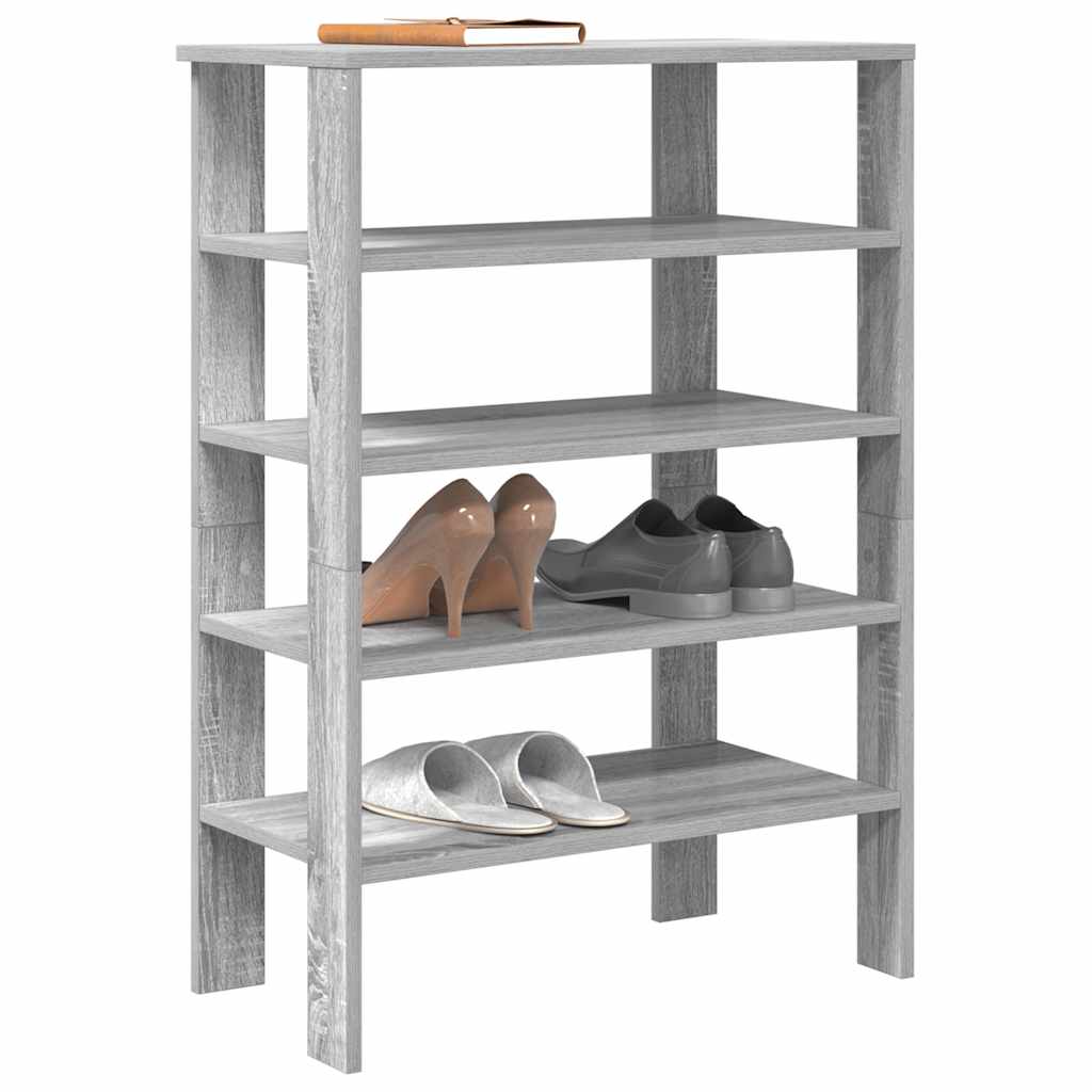 Ράφι παπουτσιών  Γκρι Sonoma 61x32x87,5 cm Κατασκευασμένο ξύλο