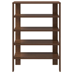 Ράφι παπουτσιών καφέ δρυς 61x32x87,5 cm Κατασκευασμένο ξύλο