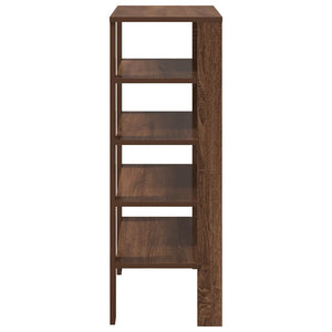 Ράφι παπουτσιών καφέ δρυς 61x32x87,5 cm Κατασκευασμένο ξύλο