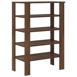 Ράφι παπουτσιών καφέ δρυς 61x32x87,5 cm Κατασκευασμένο ξύλο