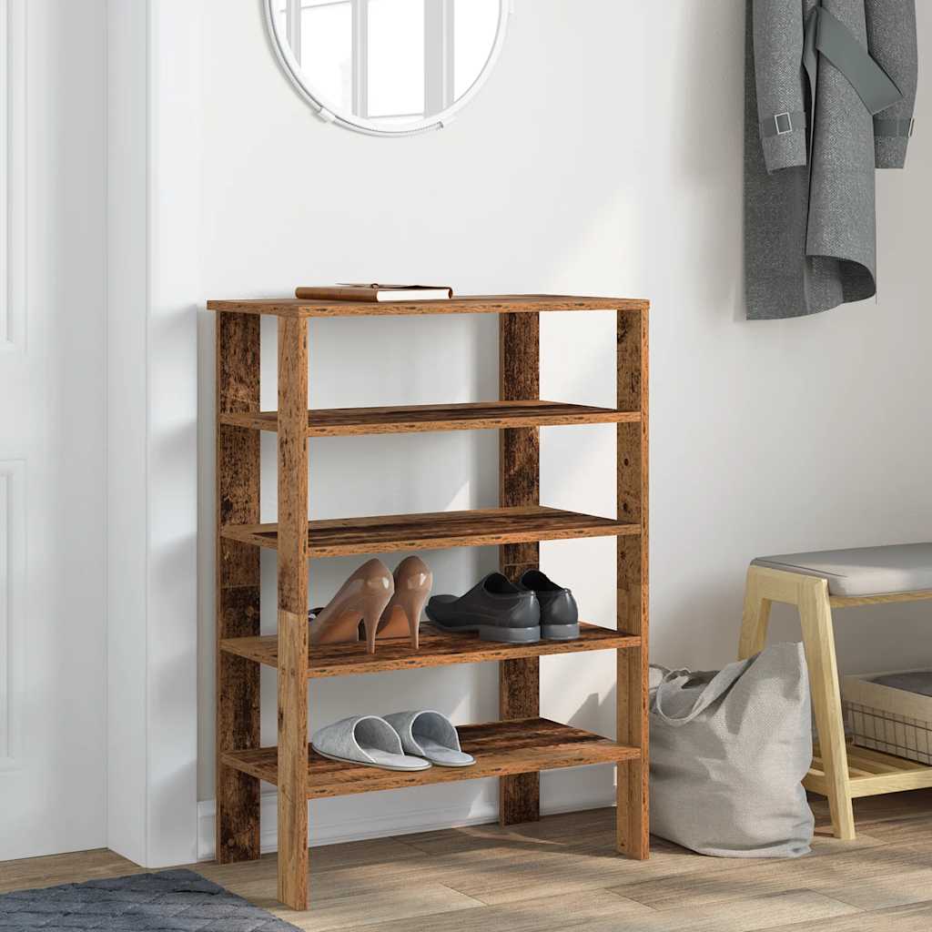 Ράφι παπουτσιών  Παλιό ξύλο 61x32x87,5 cm Κατασκευασμένο ξύλο