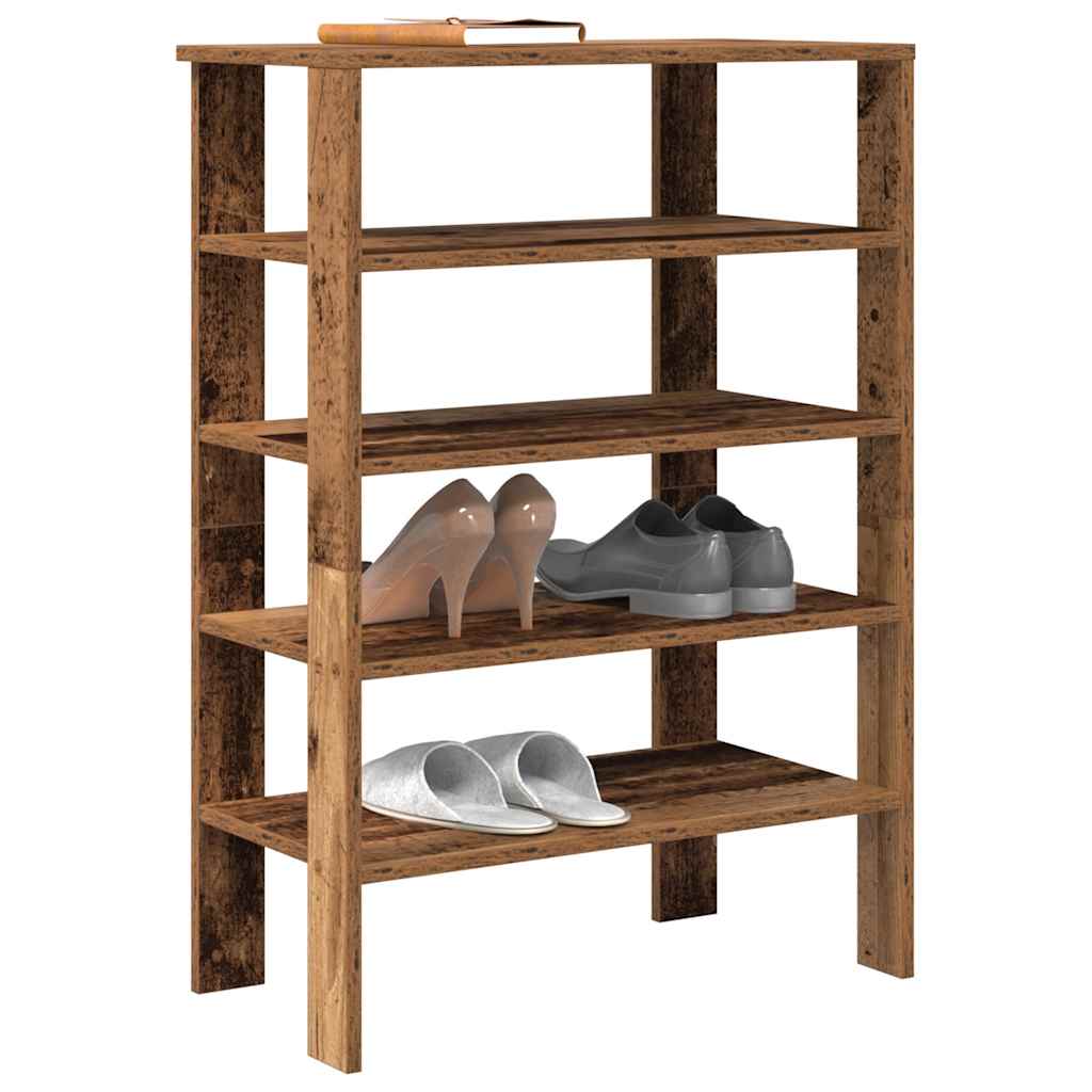 Ράφι παπουτσιών  Παλιό ξύλο 61x32x87,5 cm Κατασκευασμένο ξύλο