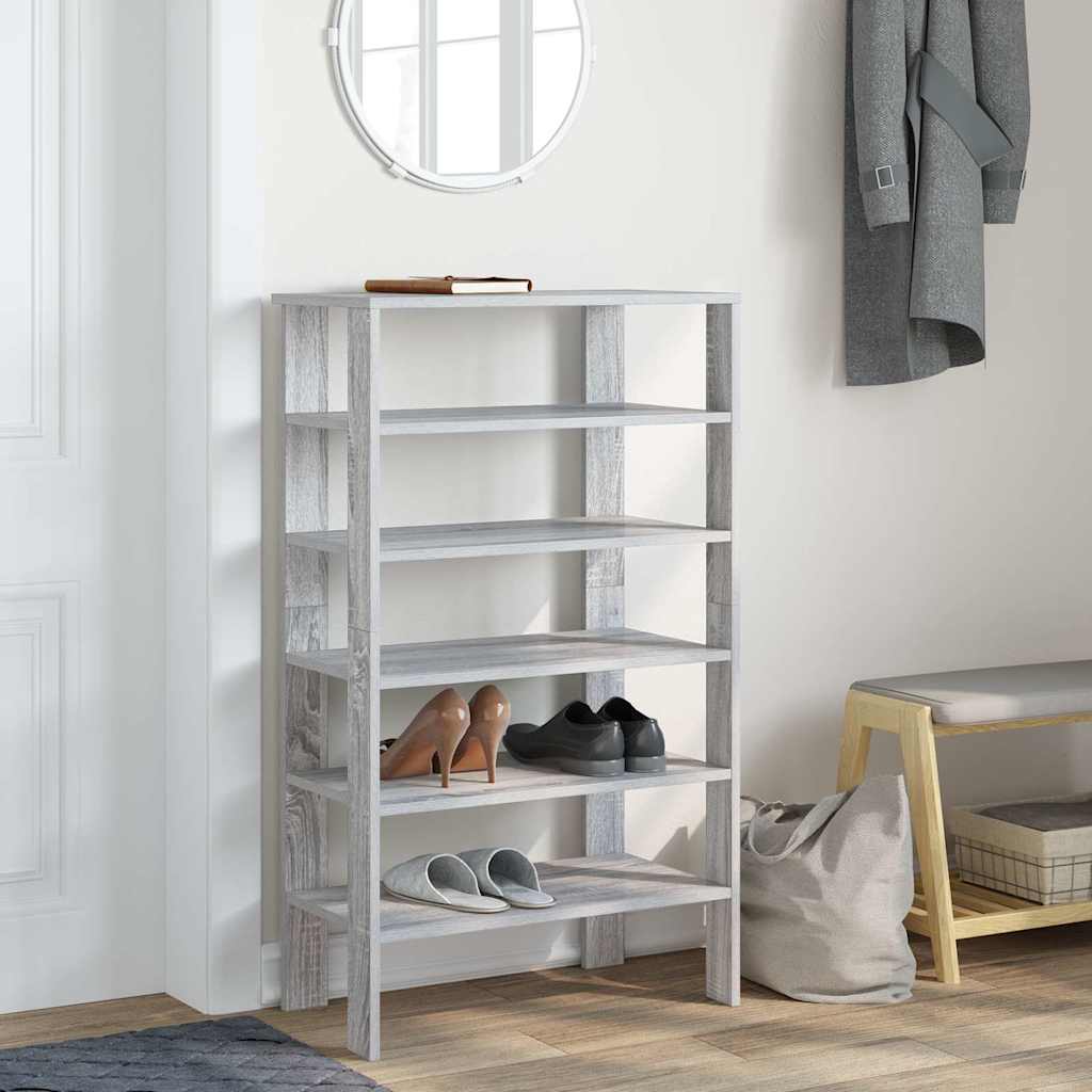 Ράφι παπουτσιών  Γκρι Sonoma 61x32x105 cm Κατασκευασμένο ξύλο