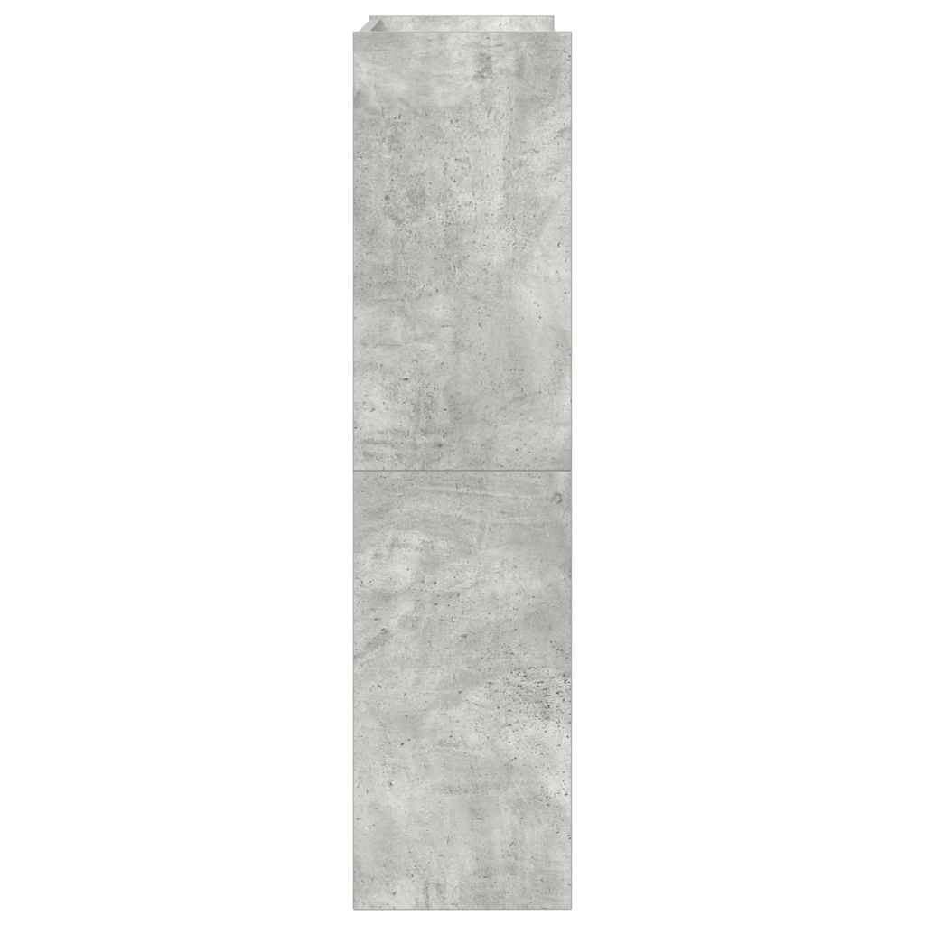 Ράφι παπουτσιών  Γκρι μπετόν 60x25x100 cm Κατασκευασμένο ξύλο - Pakobazaar