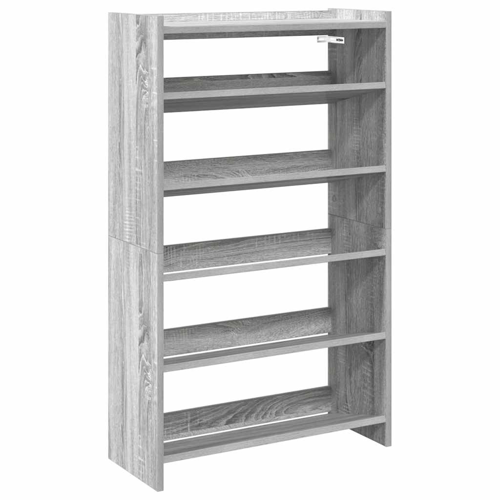 Ράφι παπουτσιών  Γκρι Sonoma 60x25x100 cm Κατασκευασμένο ξύλο