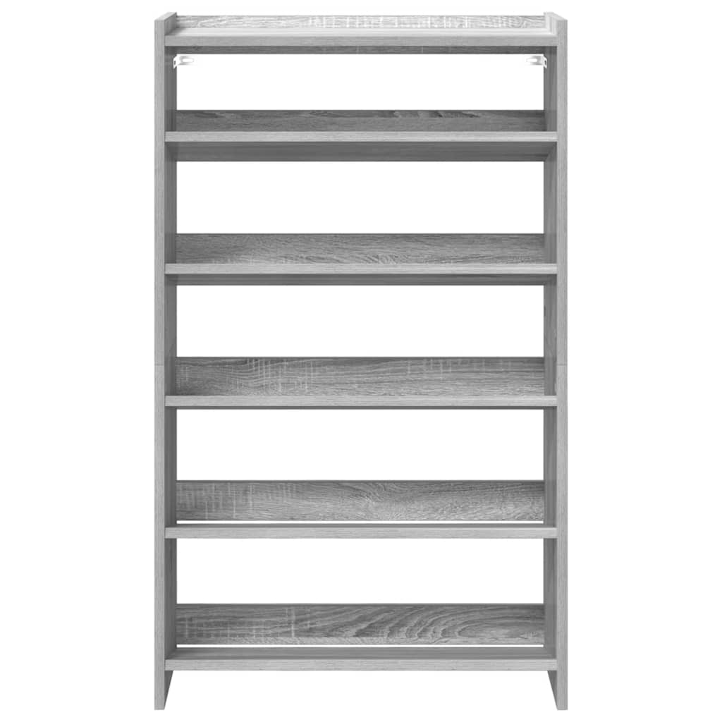 Ράφι παπουτσιών  Γκρι Sonoma 60x25x100 cm Κατασκευασμένο ξύλο