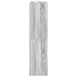 Ράφι παπουτσιών  Γκρι Sonoma 60x25x100 cm Κατασκευασμένο ξύλο