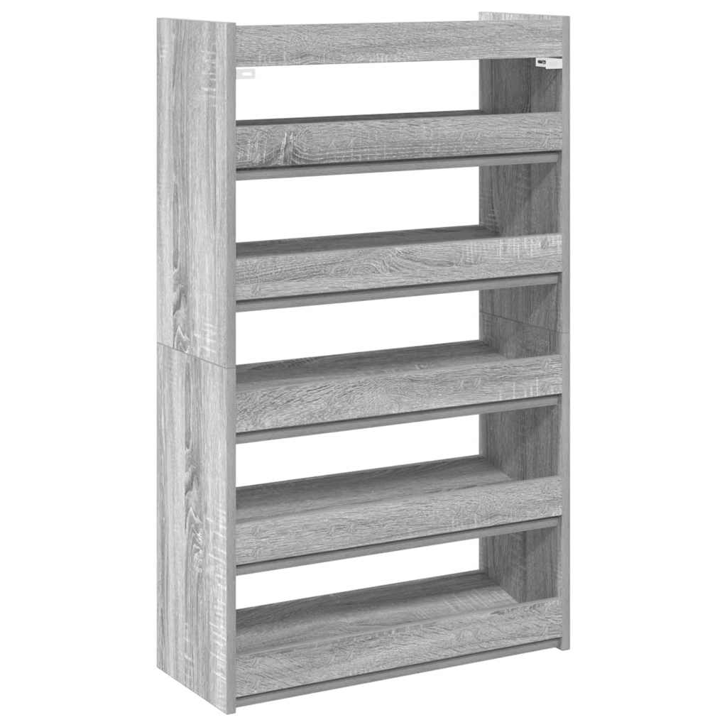 Ράφι παπουτσιών  Γκρι Sonoma 60x25x100 cm Κατασκευασμένο ξύλο