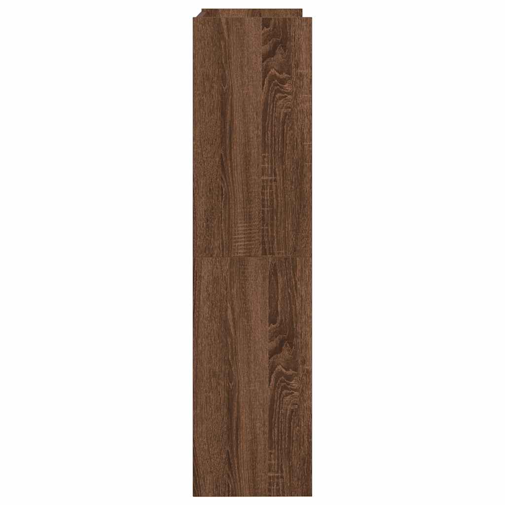 Ράφι παπουτσιών καφέ δρυς 60x25x100 cm Κατασκευασμένο ξύλο