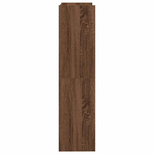 Ράφι παπουτσιών καφέ δρυς 60x25x100 cm Κατασκευασμένο ξύλο