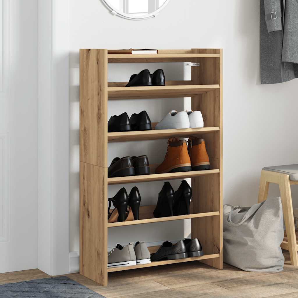 Ράφι παπουτσιών  Artisan Oak 60x25x100 cm Κατασκευασμένο ξύλο