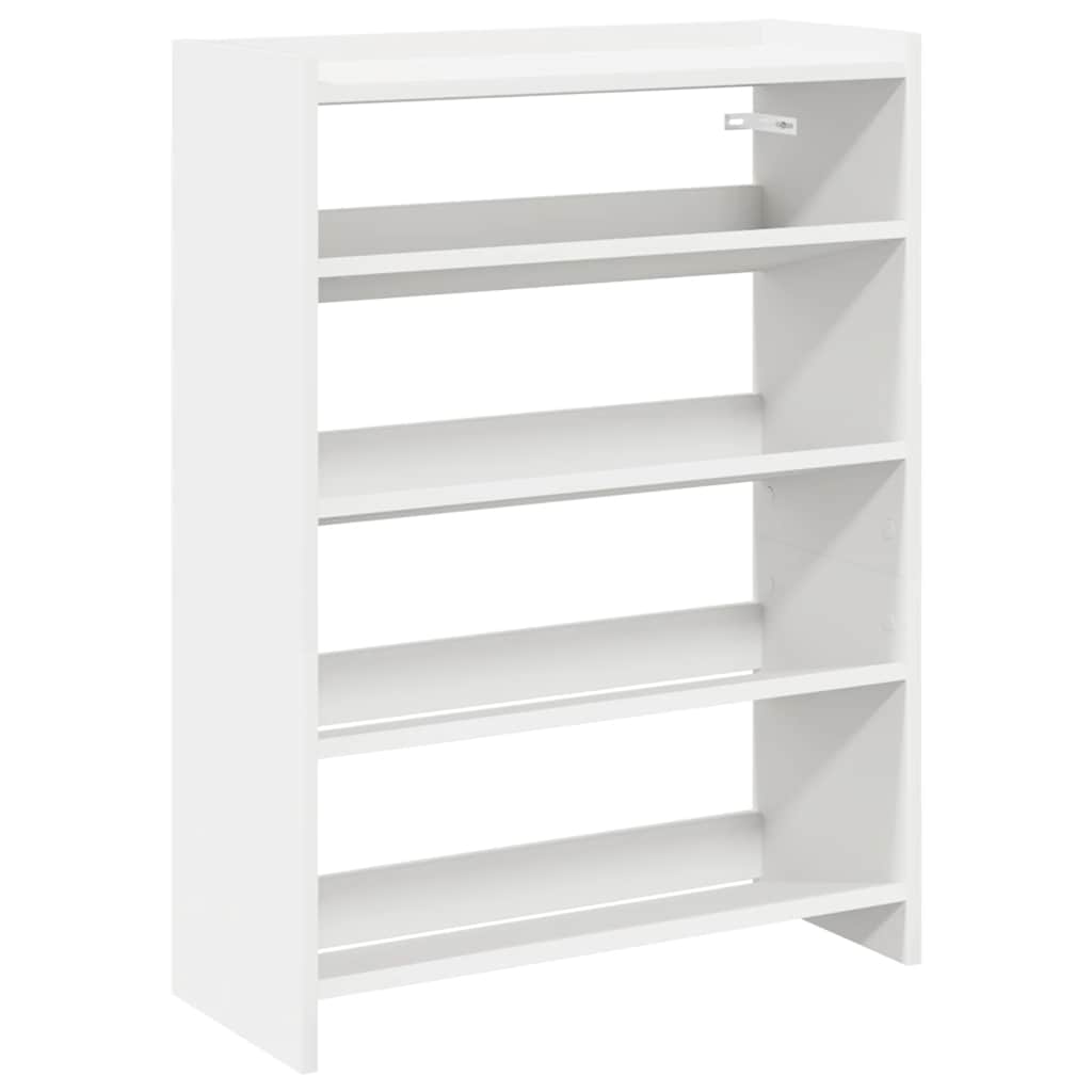 Ράφι παπουτσιών  Λευκό 60x25x81 cm Κατασκευασμένο ξύλο - Pakobazaar